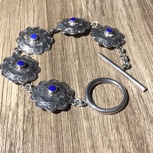 Sterling silver 925 bracelet with blue stones